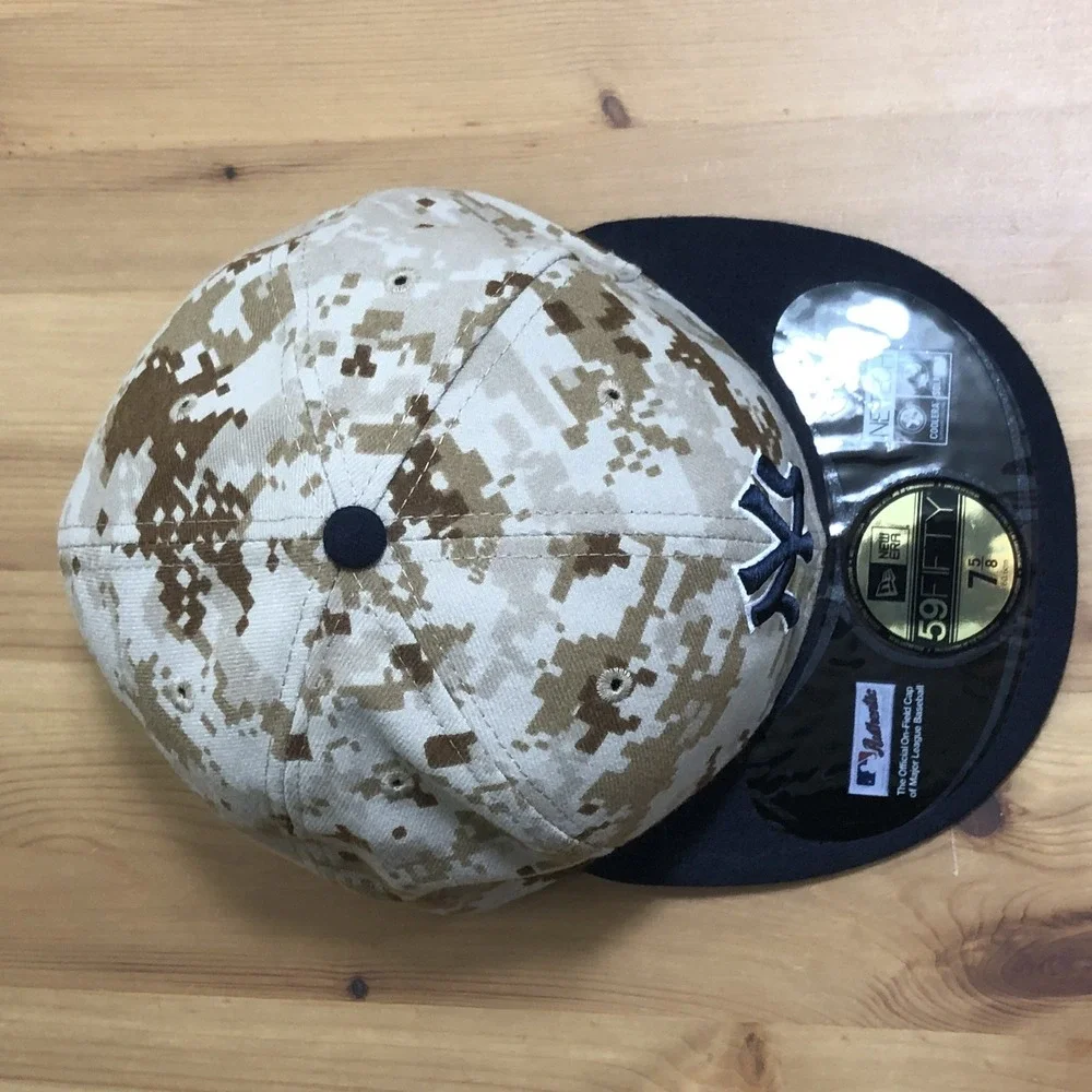 New York Yankees New Era 59FIFTY 2014 MLB Memorial Day Fitted Cap Sz 7 5/8 Camo